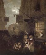 Four hours a day at night William Hogarth
